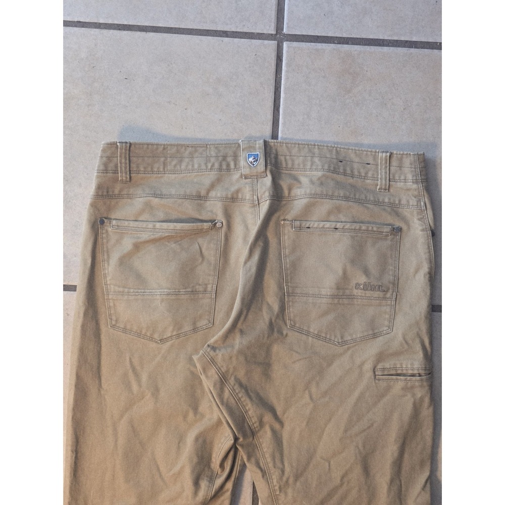 KUHL Ryder Pants Mens 38x32 Vintage Patina Dye Khaki Rugged Outdoor Workwear - Picture 11 of 14